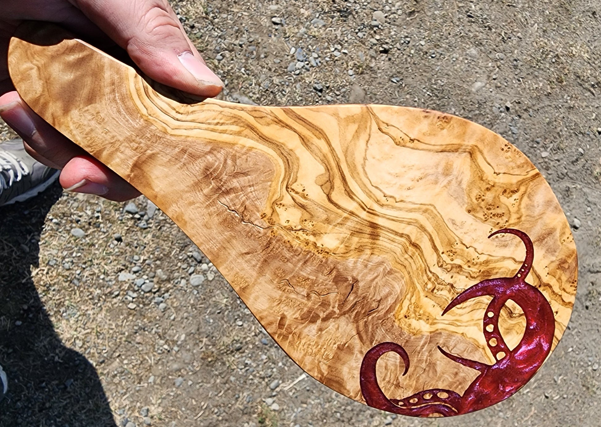 Mediterranean Olive Wood with epoxy tentacles inlay