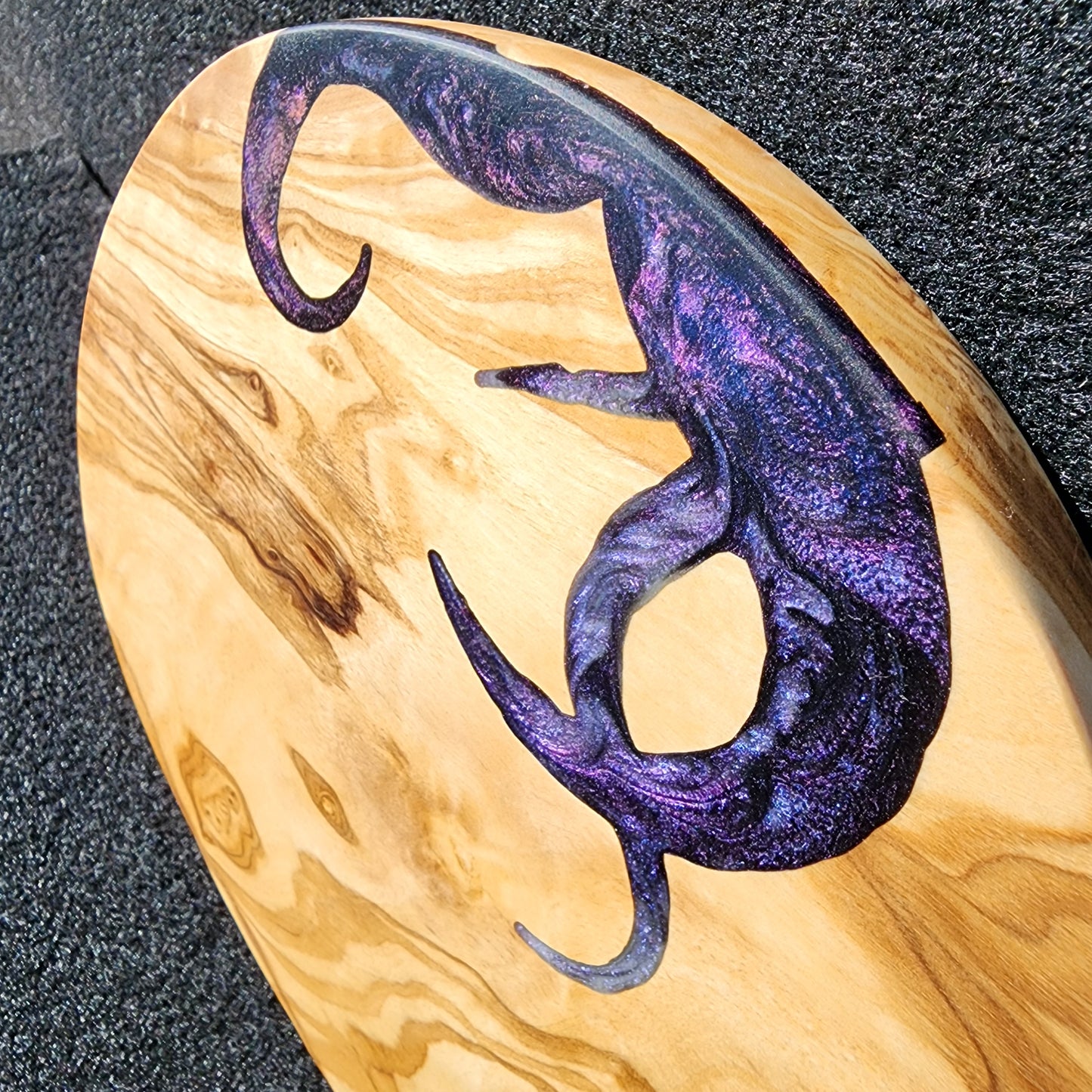 Mediterranean Olive Wood with Epoxy Tentacles Inlay