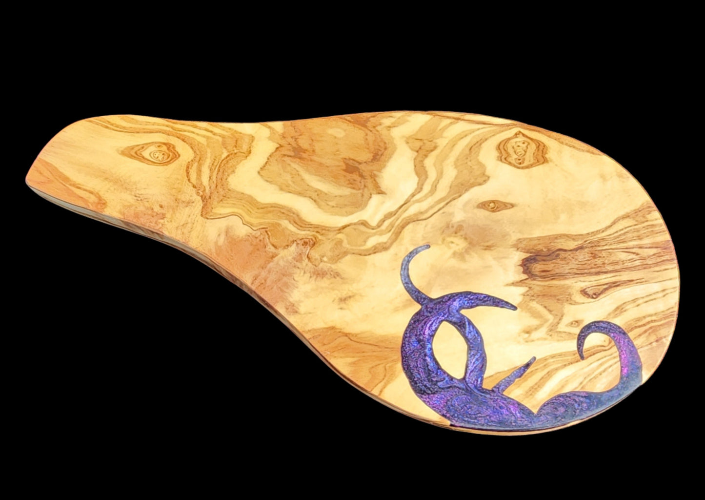 Mediterranean Olive Wood with Epoxy Tentacles Inlay