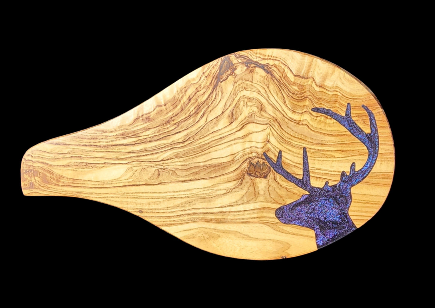 Mediterranean Olive Wood with Epoxy Deer Inlay