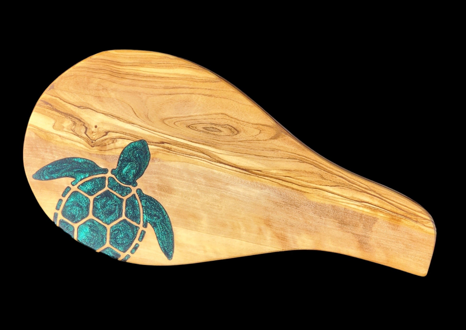 Mediterranean Olive Wood with Epoxy Turtle Inlay