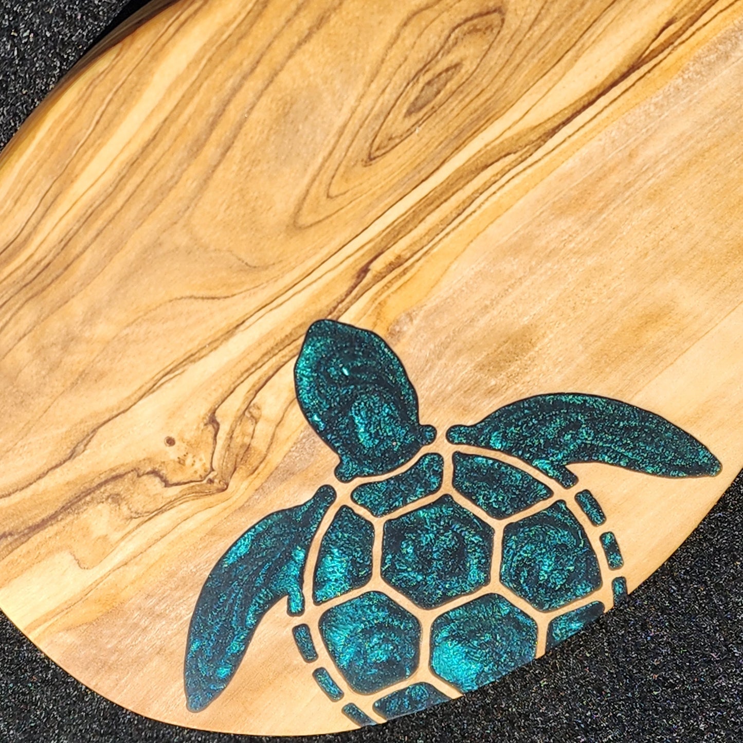 Mediterranean Olive Wood with Epoxy Turtle Inlay