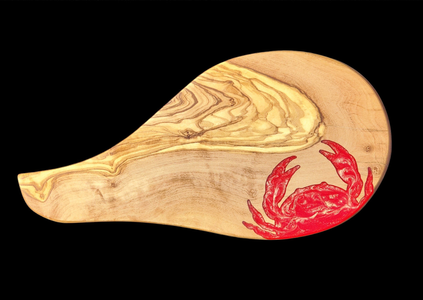 Mediterranean Olive Wood with Epoxy Crab Inlay