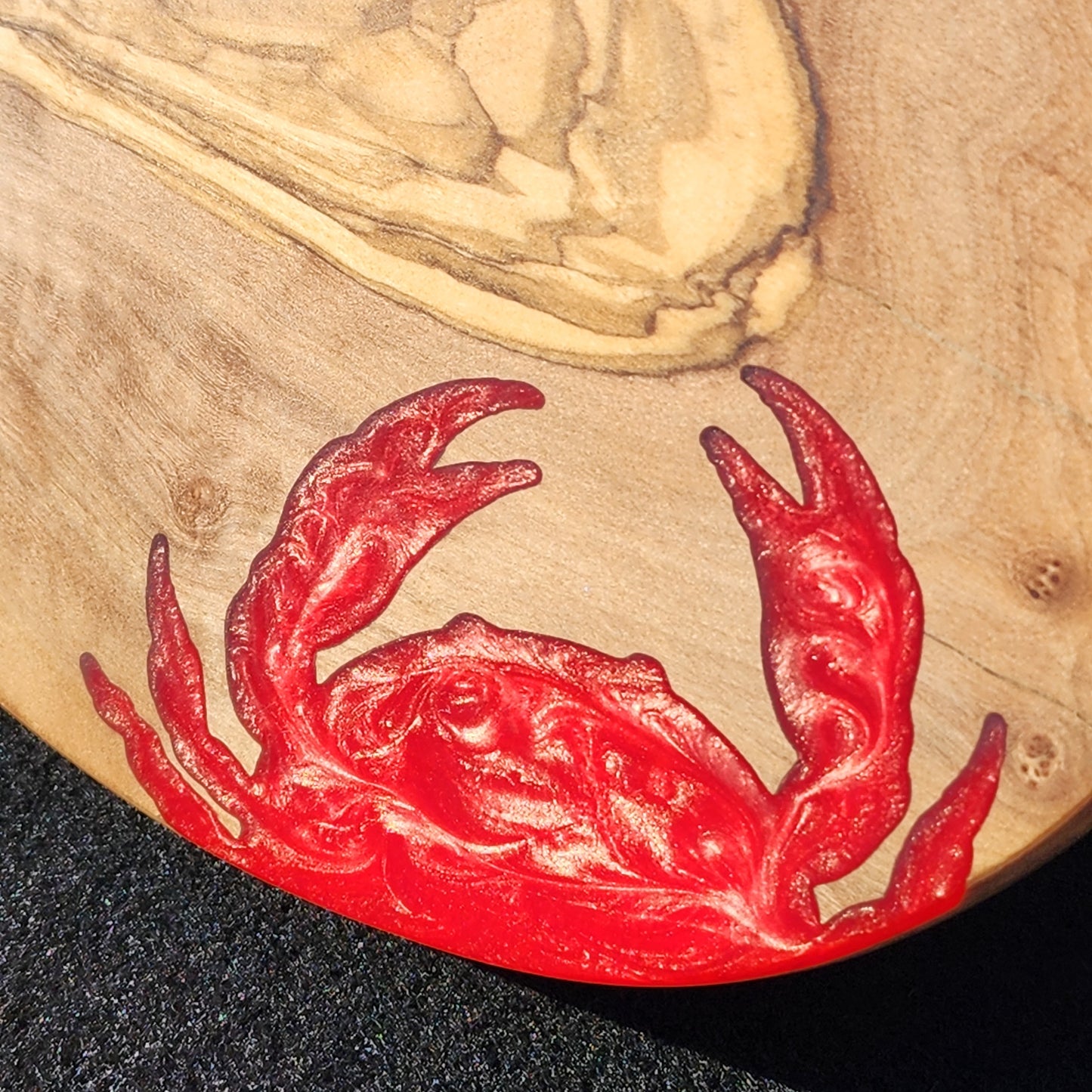 Mediterranean Olive Wood with Epoxy Crab Inlay